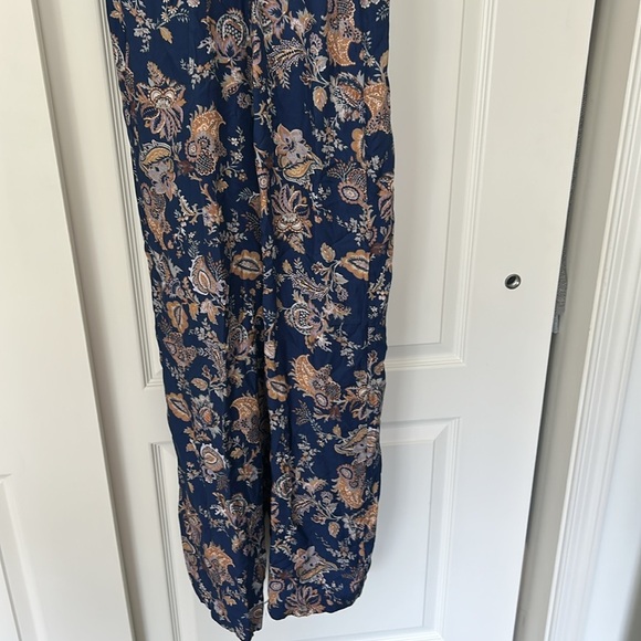 Ett Twa Anthropologie Blue Paisley Floral Jumpsuit - Picture 10 of 12